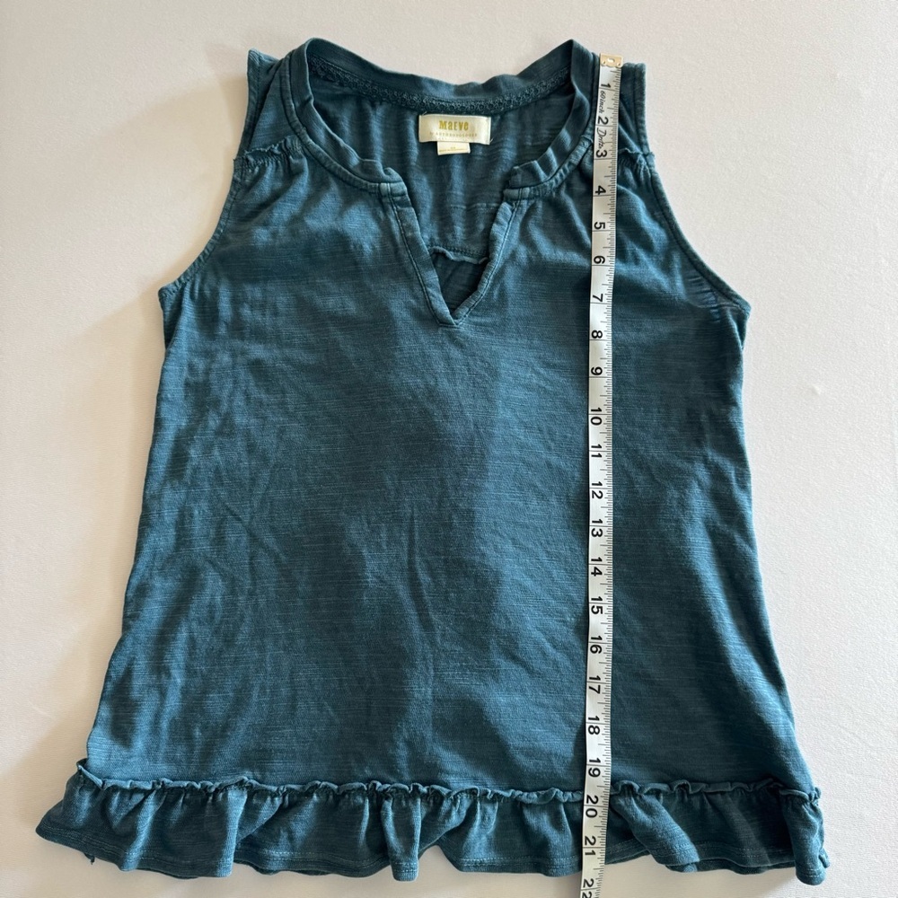 Maeve Anthropologie Blue Poinsot Ruffled-Back Tank Size XS - Picture 10 of 11